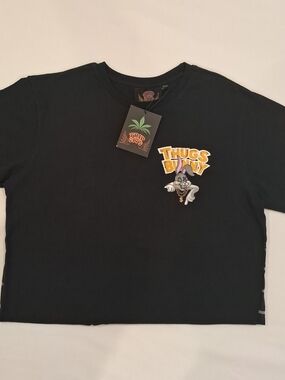 Thugs Bunny Graphic Short Sleeve Trip City Streetwear Tee - Black